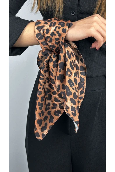 Leopar Desen, Fular 32, 56cmx56cm - 2
