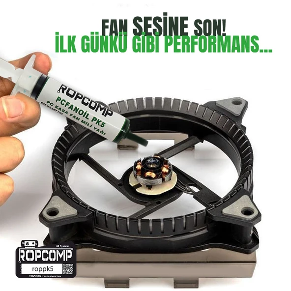 Ropcomp PCFANOİL PC Kasa Fan Mili Yağı PK5 - Resim 4