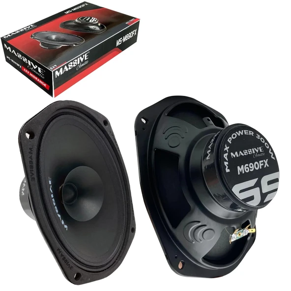 Massıve Ms-m690fx Oto Midrange Oval 6x9 İnç 300 Watt (120 Rms) Kapaklı 2li