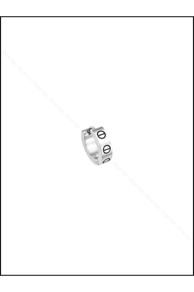 Küpe, Kararmayan Paslanmaz Çelik, Gümüş Renk, Model219 - Resim 3