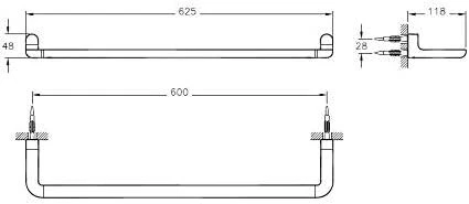 Vitra Eternity Uzun Havluluk, Bakır, 60 cm - 2