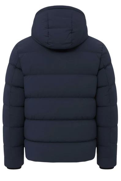 Erkek Lacivert Erkek Outdoor Su Geçirmez Kapüşonlu Kışlık Kaban – Rüzgar ve Yağmura Dayanıklı Mont&Kaban - 4