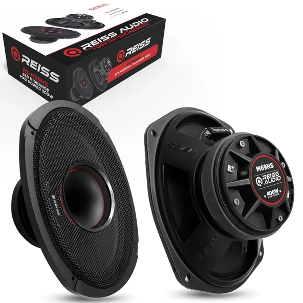 Reıss Audıo Rs-m69hs Oto Midrange Oval 6x9 İnç 300w Rms 150w Kapaklı 2li