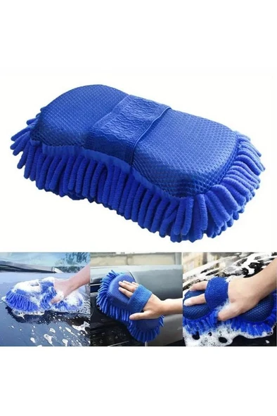 Çizmez Mikrofiber Araç Yıkama Eldiveni Oto Motorsiklet Bakım Süngeri Araba Temizleme Bezi Mop Havlu - 1