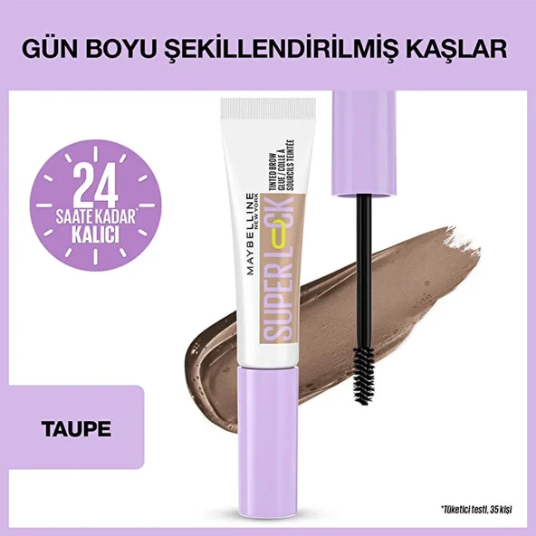 Maybelline New York Super Lock Brow Glue Kaş Sabitleyici Maskara - Taupe