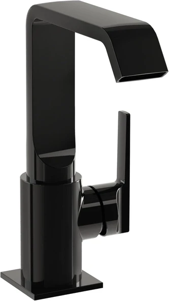 VitrA Suit A4261639 Lavabo Bataryası Yandan, Parlak Siyah ürün görseli 1