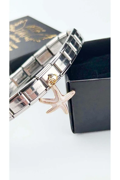 Charm, İtalyan Bileklik için, Kararmayan, Deniz Yıldızı, BİLEKLİK DAHİL DEĞİL, Gümüş Renk, Model31 - Resim 2
