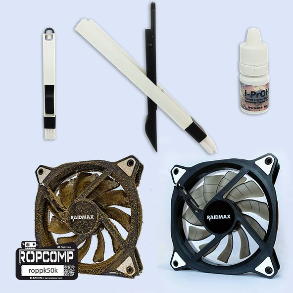 Ropcomp PCFANOİL PC Kasa Fan Bakım Kiti PK50k - Resim 5