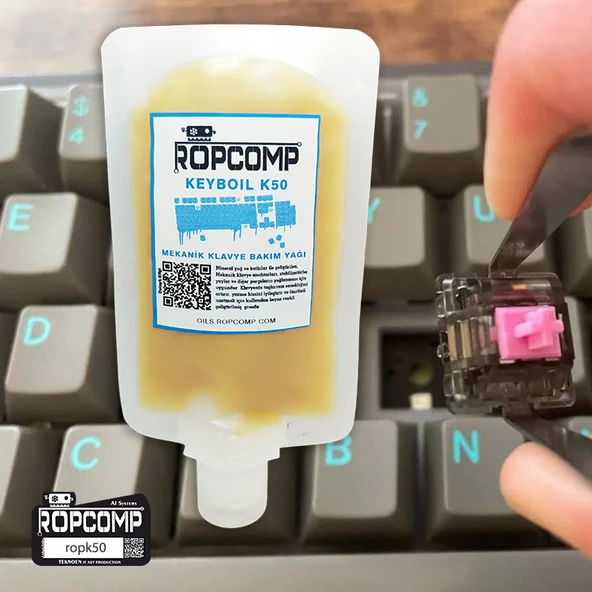 Ropcomp KEYBOİL Mekanik Klavye Tuş Yay Yağı K50 - Resim 3