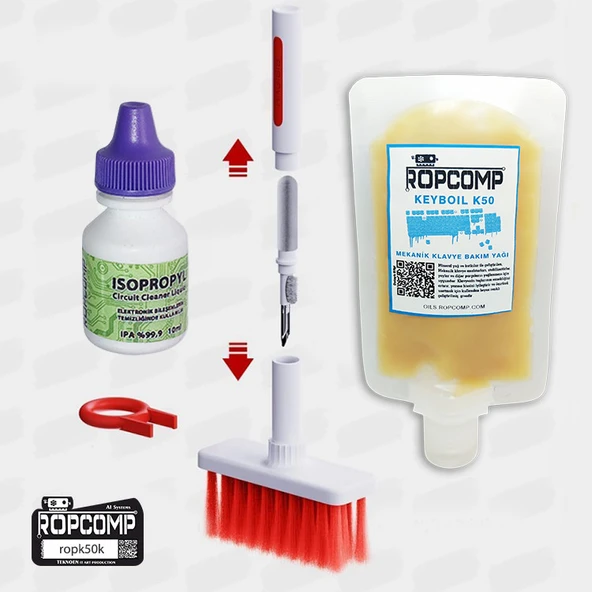 Ropcomp KEYBOİL KİT Mekanik Klavye Bakım Kiti K50k - Resim 4