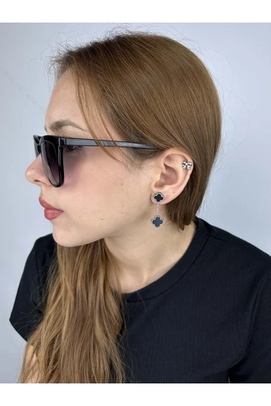 Küpe, Kararmayan Paslanmaz Çelik, İkili, Gümüş Renk, Model439 - Resim 2