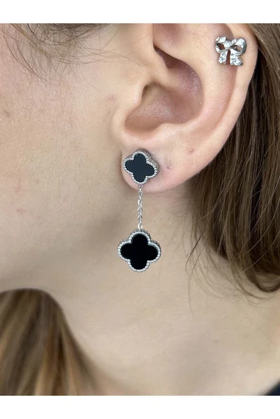 Küpe, Kararmayan Paslanmaz Çelik, İkili, Gümüş Renk, Model439 ürün görseli 1