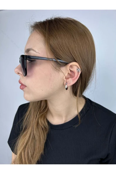 Küpe, Kararmayan Paslanmaz Çelik, Halka Model, Gümüş Renk, Model386 - Resim 2