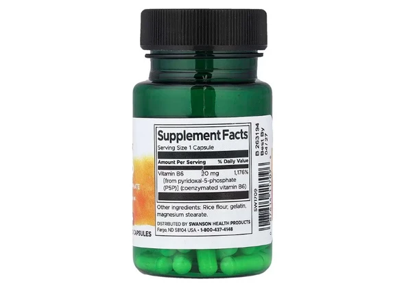 Swanson, P-5-P, 20 mg, 60 Capsules - 2