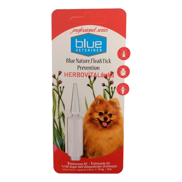 Blue Veteriner Herbiovital Bitkisel Köpek Damlası 2 ml ( 1-10 kg ) ürün görseli 1