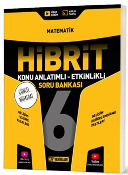 6. Sınıf Matematik HİBRİT Konu Anlatımlı Etkinlikli Soru Bankası Hız Yayınları ürün görseli
