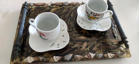 DENİZ MANZARALI TEPSİ - 12404 - Resim 5