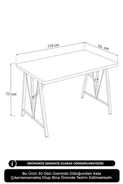 Elfin 70x110cm Sabit Bendir, Yemek Masası, Yemek Masası Takımı, 2 Lacivert Benchli - 5