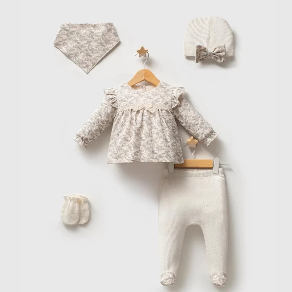 Lenaca Tongs Baby Little Honey 5'li Hastane Çıkışı 5632 Ekru ürün görseli