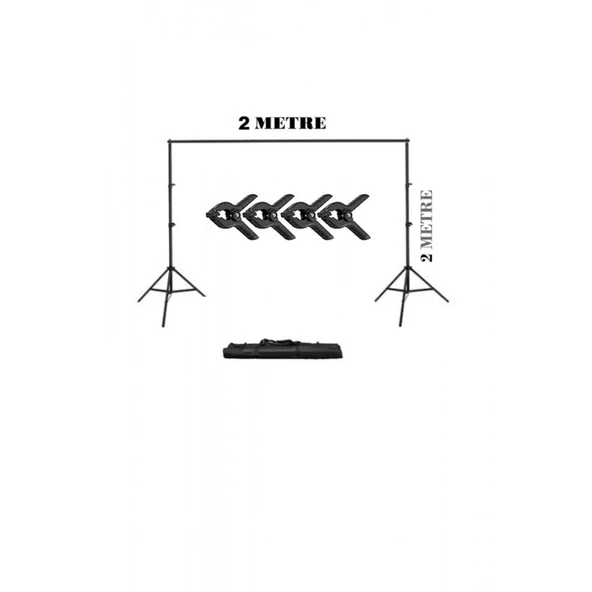 2x2 metre Fon Çekim Standı Ürün Ve Video Çekim Için Fon Perde Standı - 1