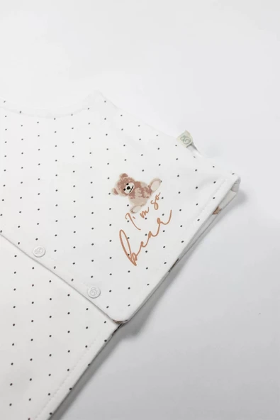 Lenaca Bistyle I Am So Bear Çift Taraflı Bebe Yelek 18103 Bej Ekru - Resim 3