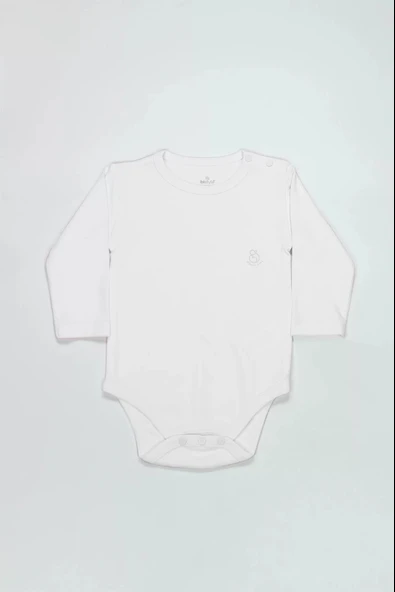 Lenaca Bistyle Natural Basic Style Uzun Kol Body 17104 Beyaz ürün görseli 1