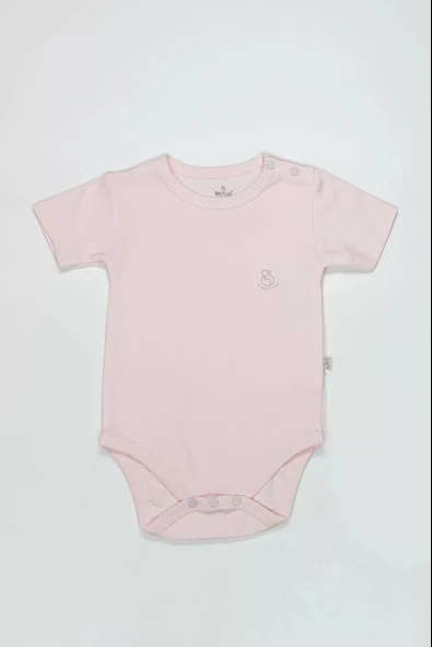 Lenaca Bistyle Organik Natural Basic Style Yarım Kol Body Bs17103 Pembe ürün görseli