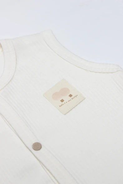 Lenaca Modal Flying Balloons Bebek Yelek Bs18110 Ekru - Resim 4