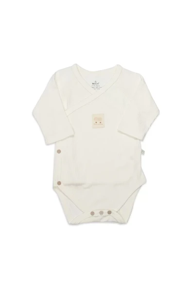 Lenaca Organic Modal Flying Balloons Kruvaze Uzun Kol Body Bs17121 Ekru ürün görseli