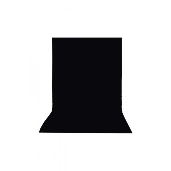 Black Screen-siyah Fon Perde (1.5x2 M)- % 100 Pamuk- Duvara Asmak Için Yapışkanlı Aparatlar Hediye - 1