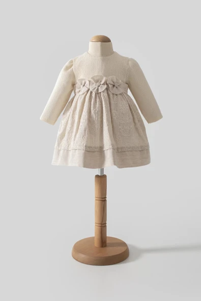 Lenaca Tongs Baby Elbise 8051 Ekru ürün görseli