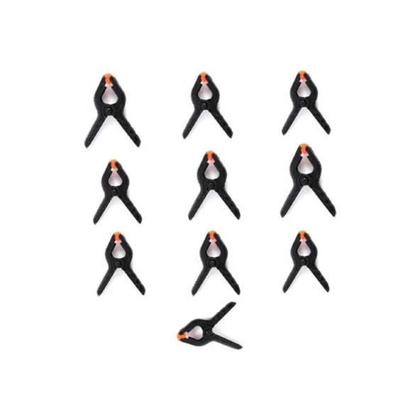 Fon Tutucu Mandal Perde Tutucu Mandal Clamp Kıskaç (10 Adet)