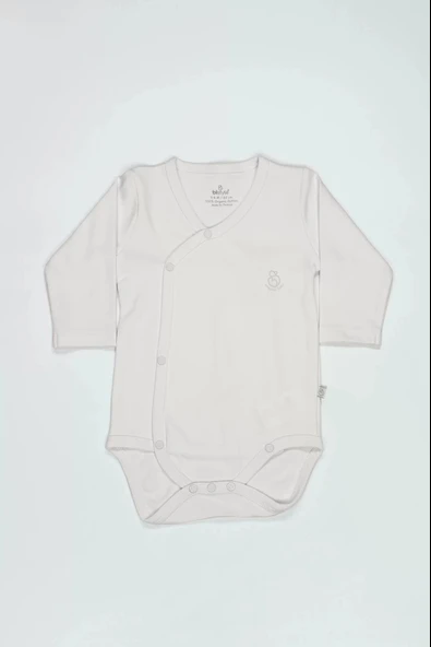 Lenaca Bistyle Organik Natural Basic Style Kruvaze Uzun Kol Body Bs17102 Ekru ürün görseli
