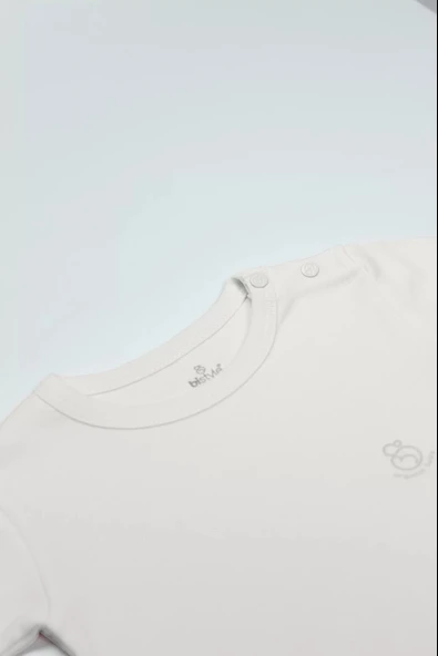Lenaca Bistyle Organik Natural Basic Style Yarım Kol Body Bs17103 Ekru - Resim 2