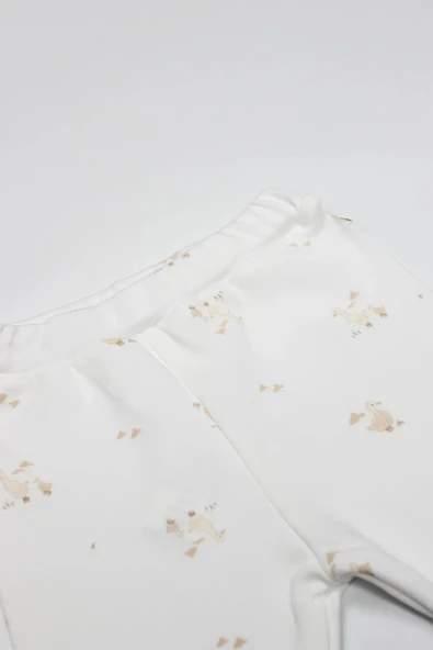 Lenaca Bistyle Patikli Alt Welcome Baby Duck 16107 Sarı-ekru - Resim 2