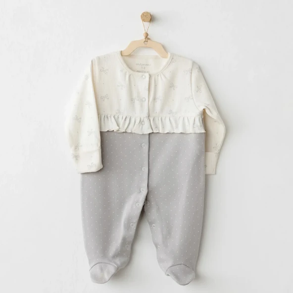Lenaca Baby Bow Bliss Tulum Ecru Grey