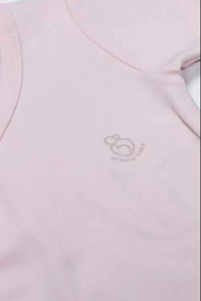 Lenaca Bistyle Organik Natural Basic Style Kruvaze Uzun Kol Body Bs17102 Pembe - Resim 3