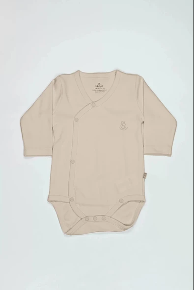 Lenaca Bistyle Organik Natural Basic Style Kruvaze Uzun Kol Body Bs17102 Bej ürün görseli
