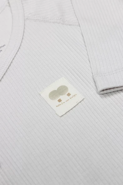 Lenaca Organic Modal Flying Balloons Kruvaze Uzun Kol Body Bs17121 Bej - Resim 2