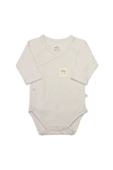 Lenaca Organic Modal Flying Balloons Kruvaze Uzun Kol Body Bs17121 Bej ürün görseli