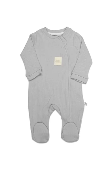 Lenaca Bistyle Style Natural Fermuarlı Bebe Tulum 15115 Gri ürün görseli 1