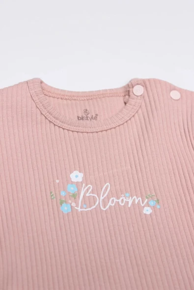 Lenaca Bistyle Flying Bloom White Yarım Kol 2'li Body 17118 Ekru Gül Kurusu - Resim 2