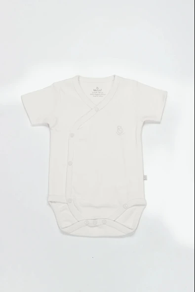 Lenaca Bistyle Organik Natural Basic Style Kruvaze Yarım Kol Body Bs17101 Ekru ürün görseli