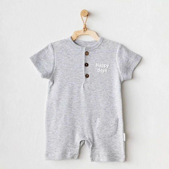 Lenaca Basic Bebe Tulum Grey Melange ürün görseli 1