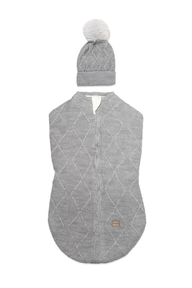 Lenaca Bistyle Baby İn Swadding Triko Kundak 75108 Gri ürün görseli 1