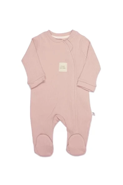 Lenaca Bistyle Style Natural Fermuarlı Bebe Tulum 15115 Pembe ürün görseli