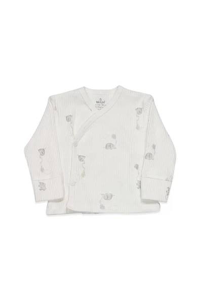 Lenaca Bistyle Flying Elephant 3'lü Zıbın Takım 13111 Ekru Gri - Resim 2