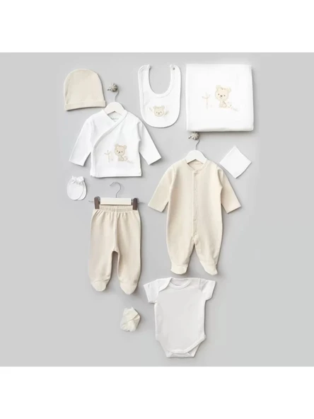 Lenaca Bebitof Sevimli Kaplan 10 Parça Hastane Çıkışı 10095 Ekru ürün görseli