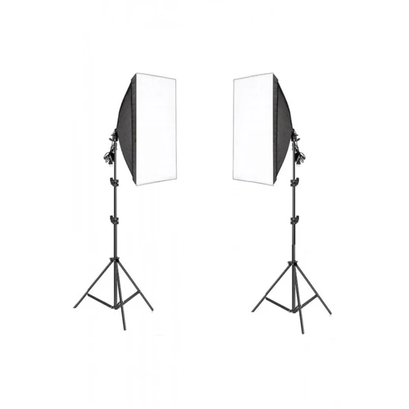 5 Duylu Softbox (2 Adet) + 2 M Işık Ayağı Lambasız
