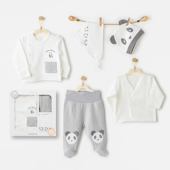 Lenaca Keep Smiling 5'li Hastane Çıkışı Grey ürün görseli